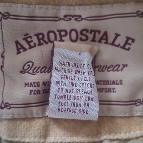 Retro Western Jacket Aeropostale Sherpa Lined Corduroy Brown Tan Button Front M - Picture 9 of 9